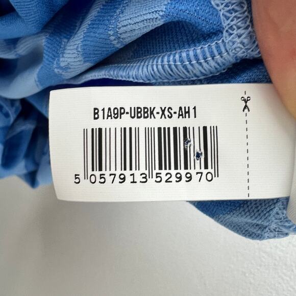 Gymshark Gs Power Blue Jacquard Shorts Stretch Waistband Loose Fit Size X-Small - Picture 5 of 7